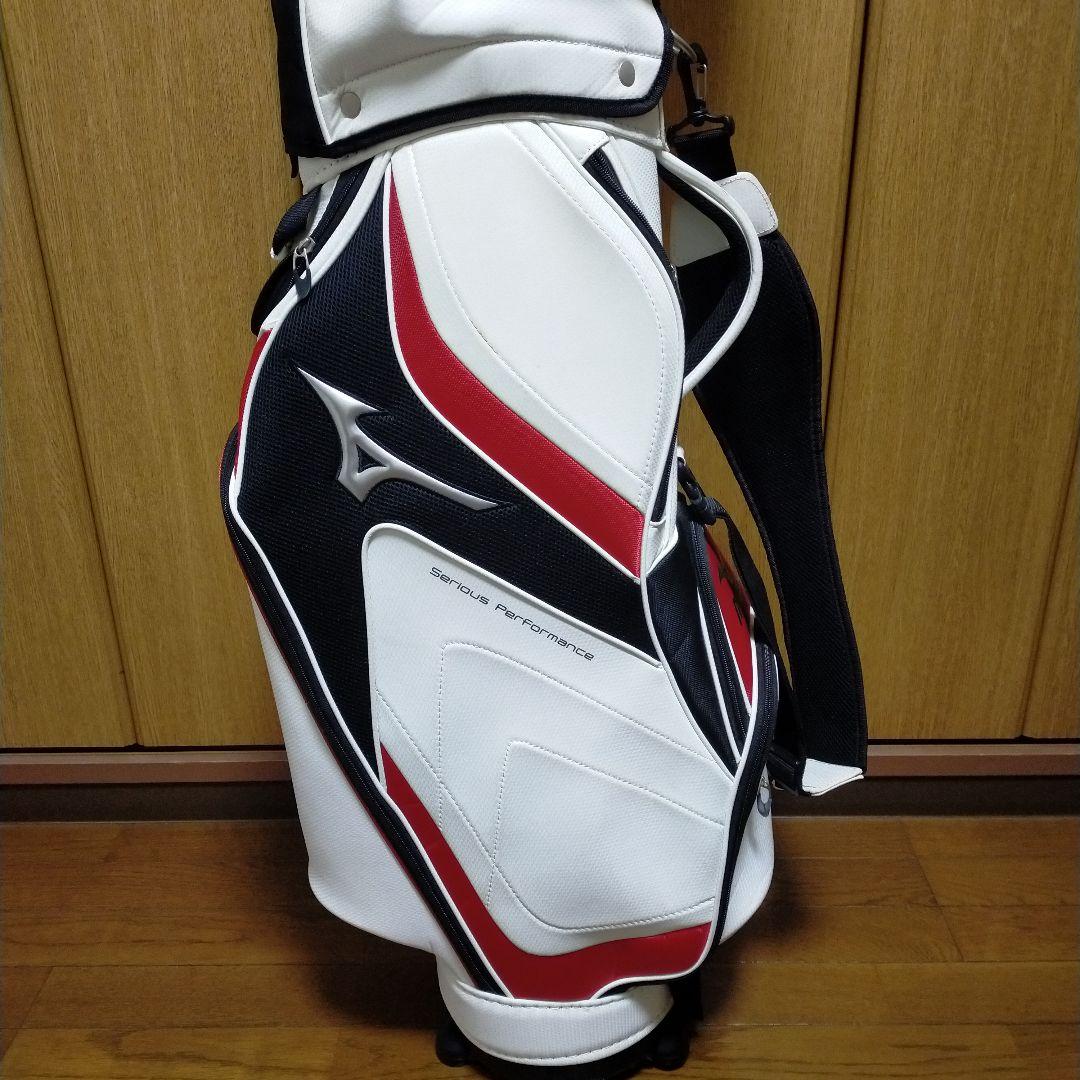 Mizuno キャディバッグ ホワイト　レッド　ブラック　おまけ付IGNIO