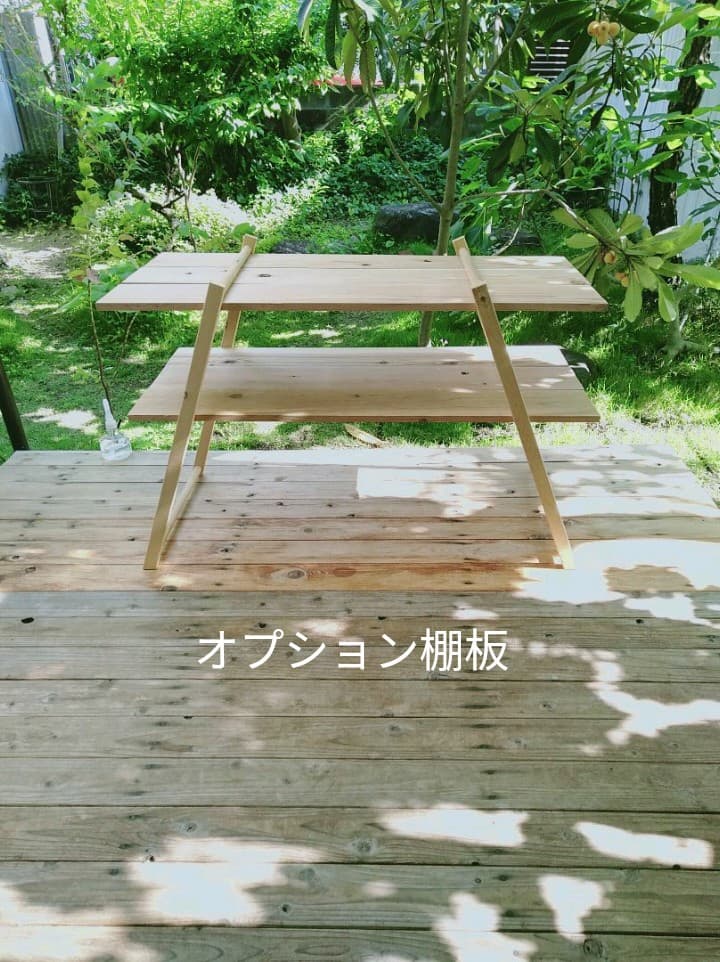 木製キャンプテーブル　ハイスタイル