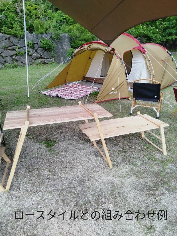 木製キャンプテーブル　ハイスタイル