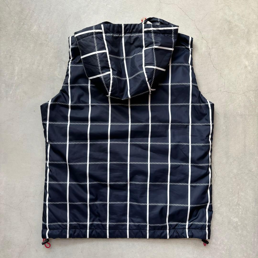 【美品】  GOLF 中綿フードジップベスト ロゴ M