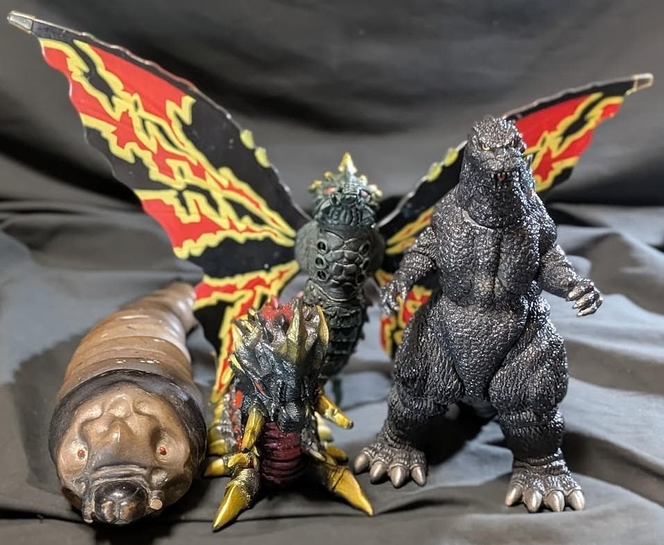 平成ＶＳシリーズ ゴジラ＆モスラ＆バトラ（バンダイ）ソフビ３体セット＋１