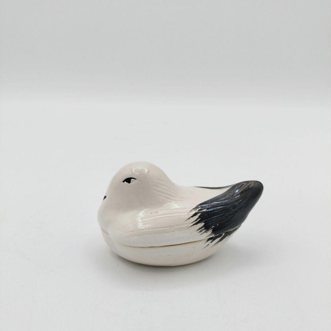 607　香合　都鳥　平安　陶楽　茶道具　小物入れ　古物　茶道