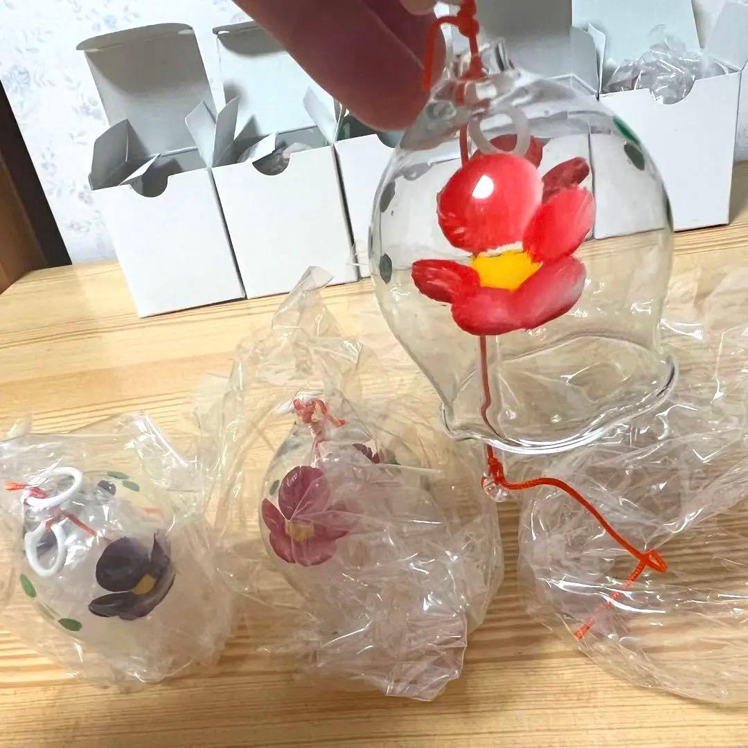 【新品】　江戸風鈴　篠原風鈴本舗　花柄　風鈴　ふうりん