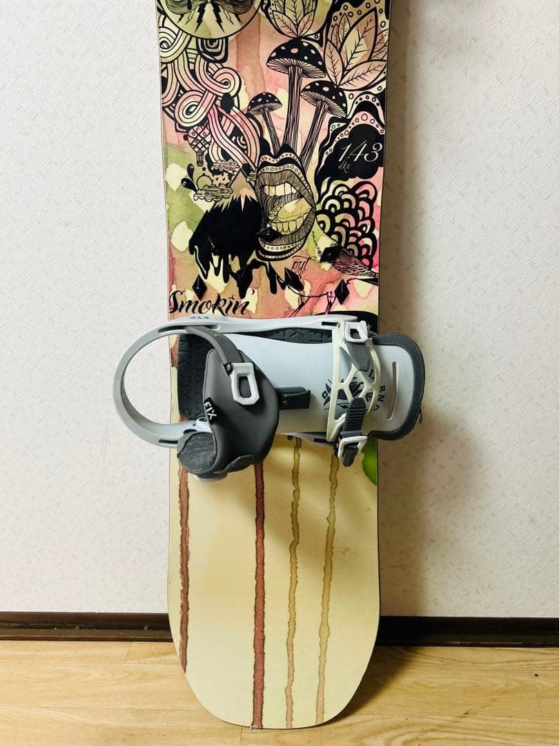 SMOKIN スモーキン スノーボード 板 143cm ビンディング　セット