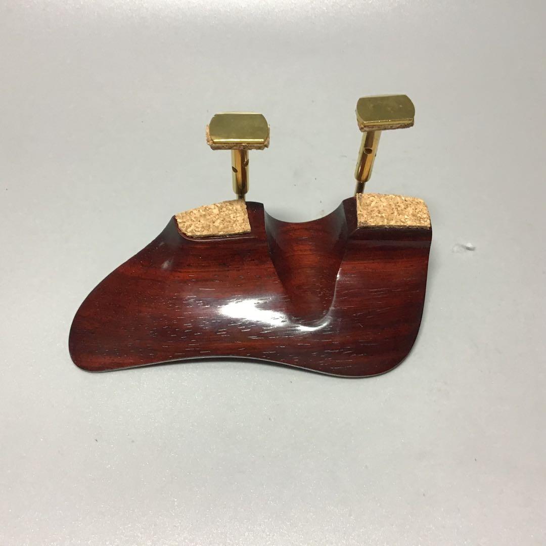 紅ローズ紫檀　バーバー型　バイオリン顎当