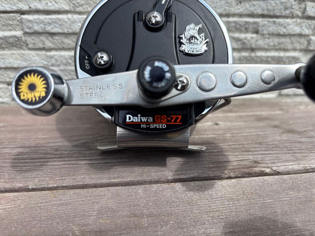 Daiwa バイキング GS-77 Hi-SPEED 片軸リール 機能良好