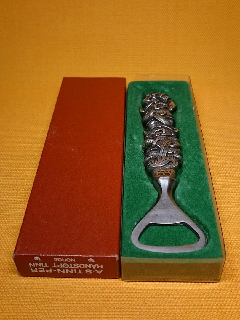【美品】バイキング　金属　ビンテージ　北欧　置物　工芸品　美術品　A2538