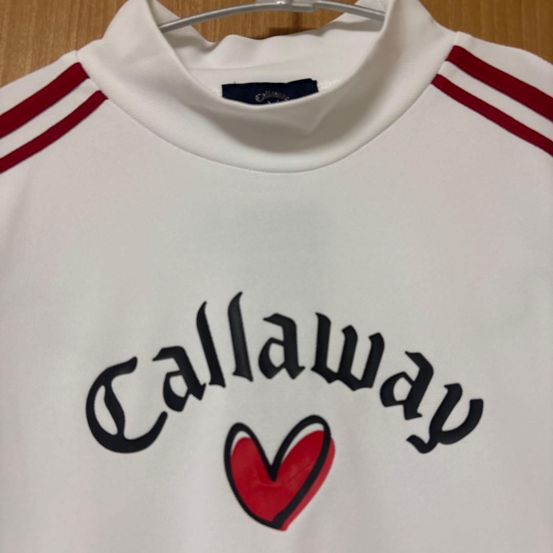 新品未使用LoveCallawayモックネック半袖シャツLL白ラブキャロウェイ