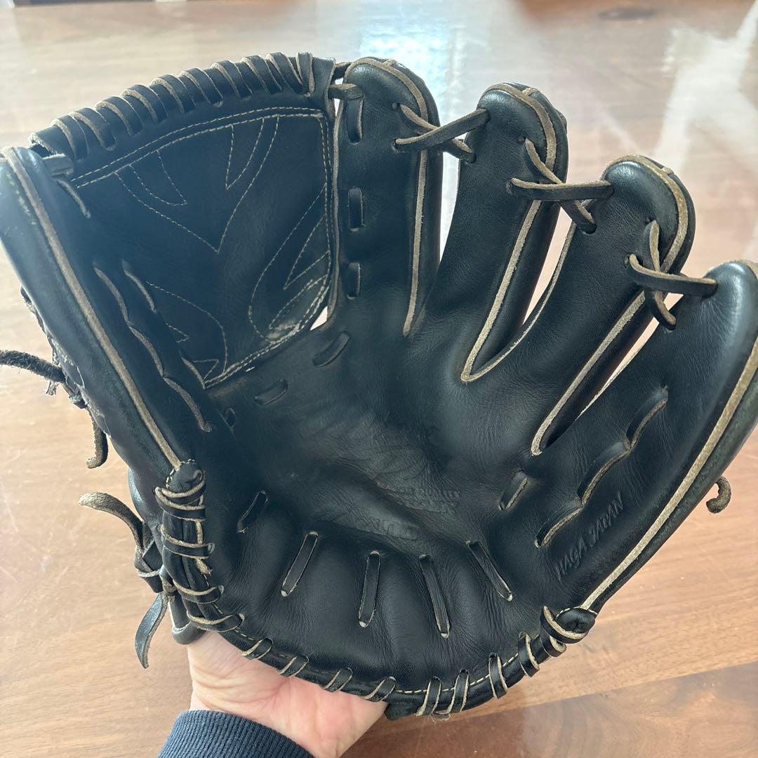 【値下げ】Mizuno Pro ミズプロ 硬式 投手 HAGA JAPAN 黒