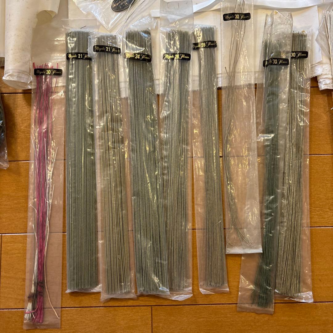 深雪　アートフラワー　材料　ワイヤー