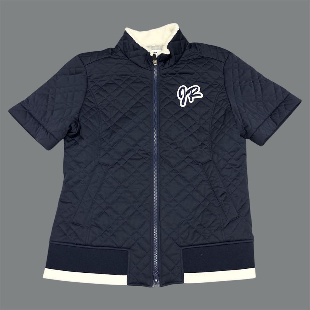 美品　JUN&ROPE　ゴルフアウター　キルト　2WAY　長袖半袖　L　ネイビー