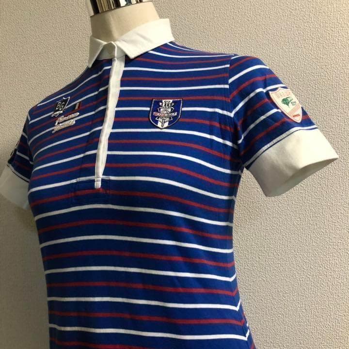 ビームスゴルフ ワンピース ウェア 日本製 ブルー ボーダー Lサイズ