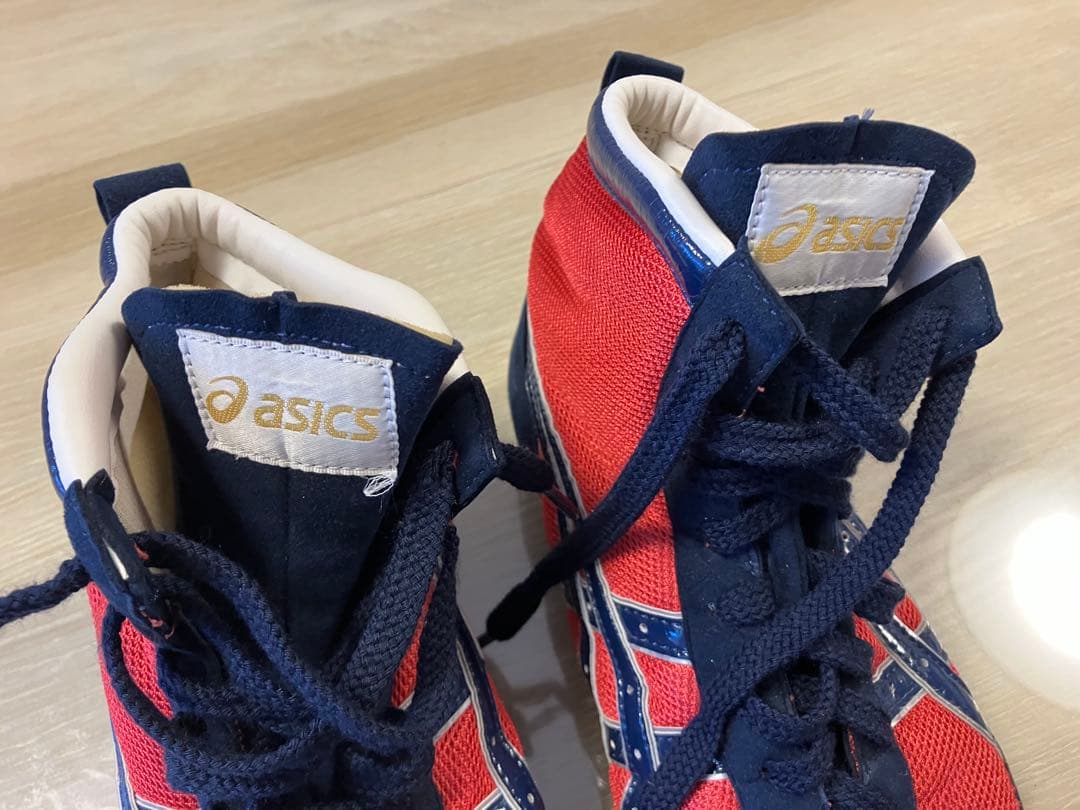 ASICS ボクシングシューズ レッド/ネイビー 25cm