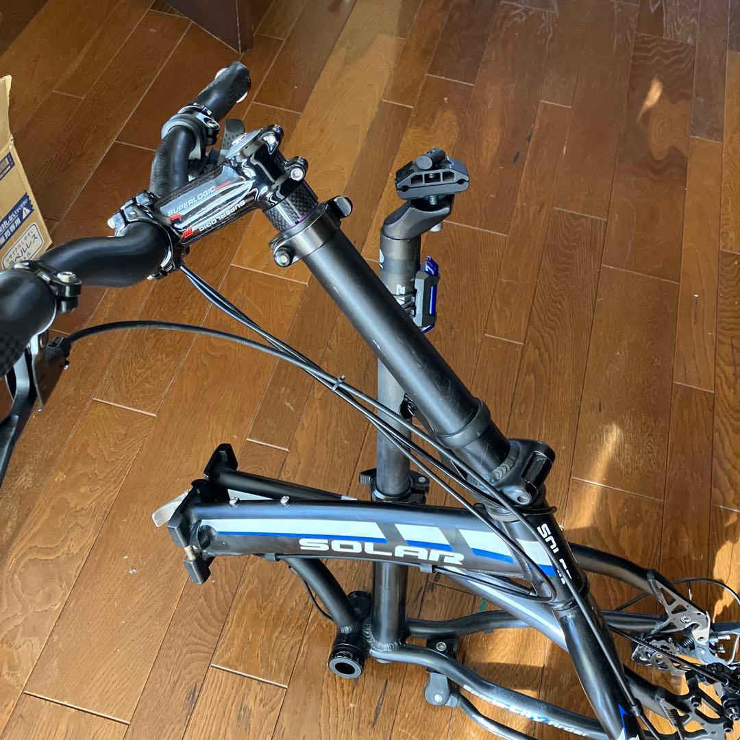 SOLAR 折りたたみ自転車　ディスクブレーキ　フレーム　ホイール無し