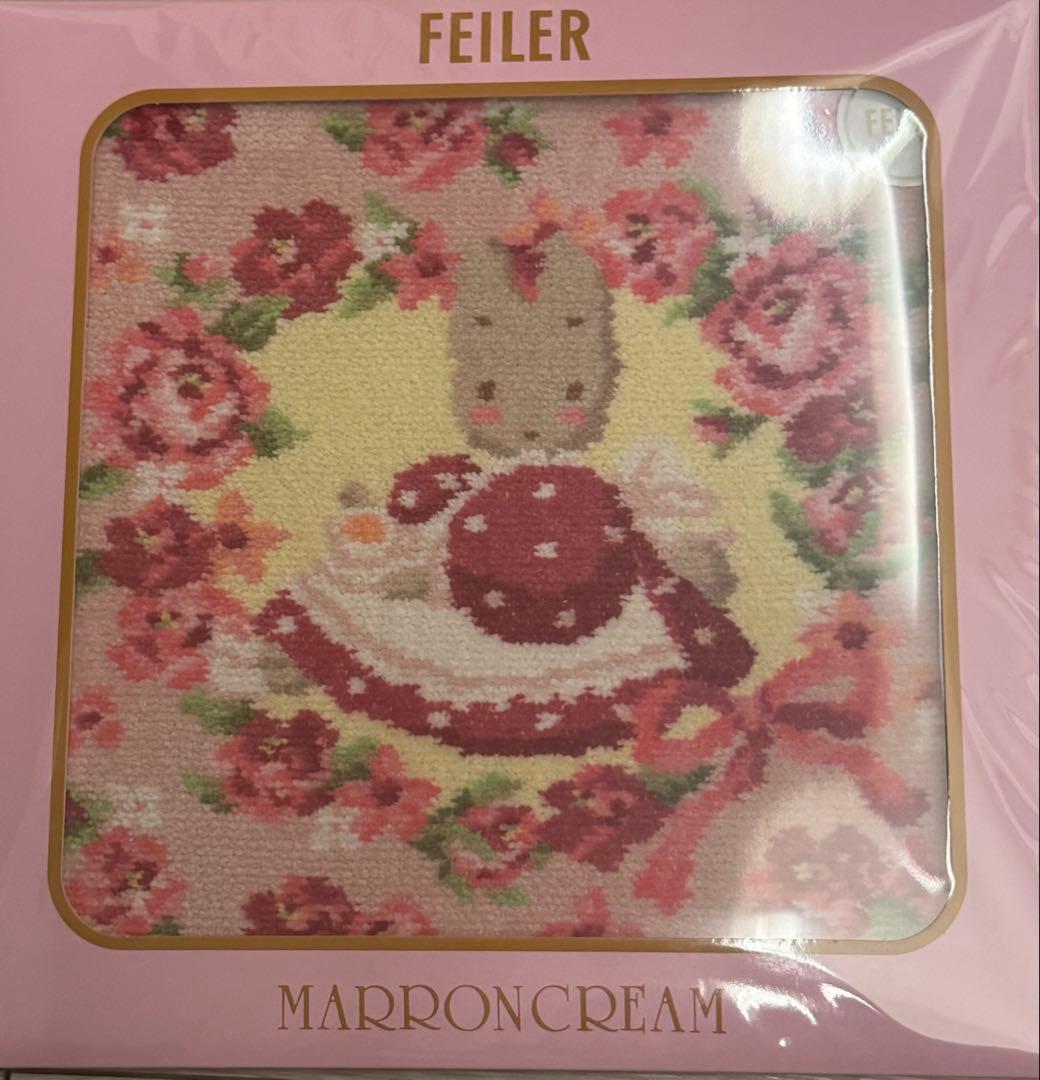 お顔厳選　FEILER フェイラー　マロンクリーム ハンカチ　サンリオ