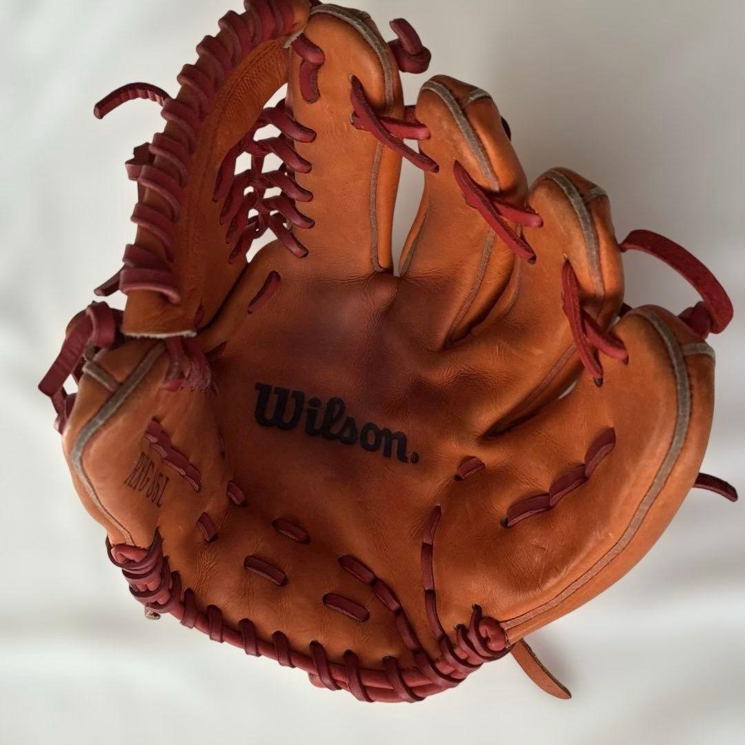 Wilson 野球グローブ オレンジ レザー