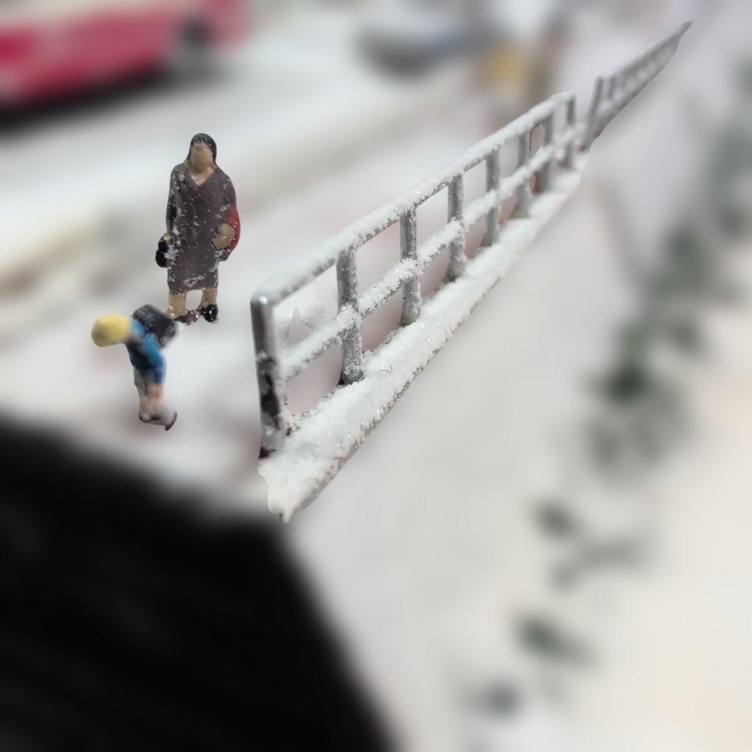 （12）鉄道情景ジオラマ（Nゲージ）No.12「雪の新幹線と冬の釣り人たち」