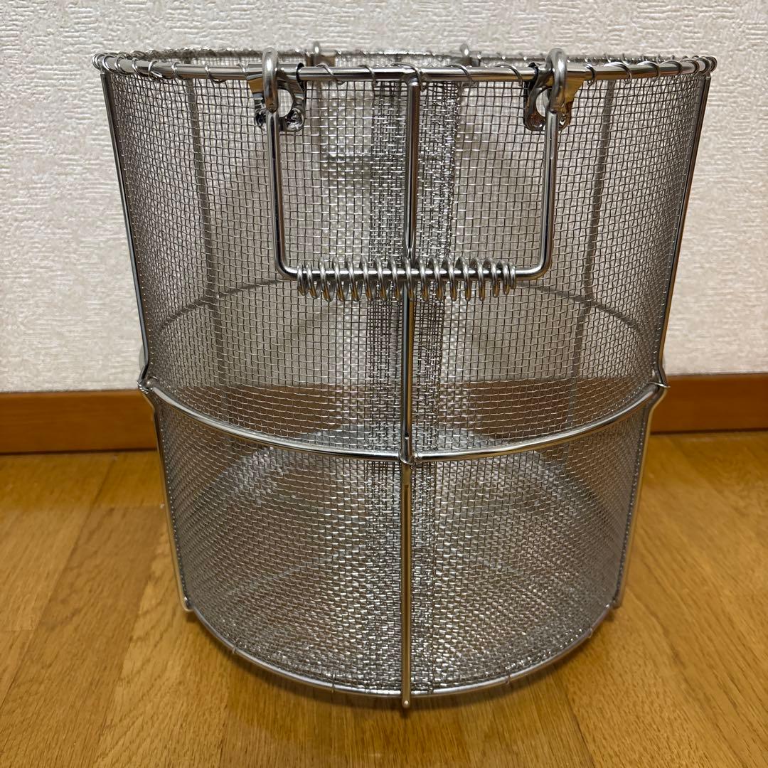 寸胴型 スープ取りザル ラーメン スープ 直径約30cm 高さ 約32cm