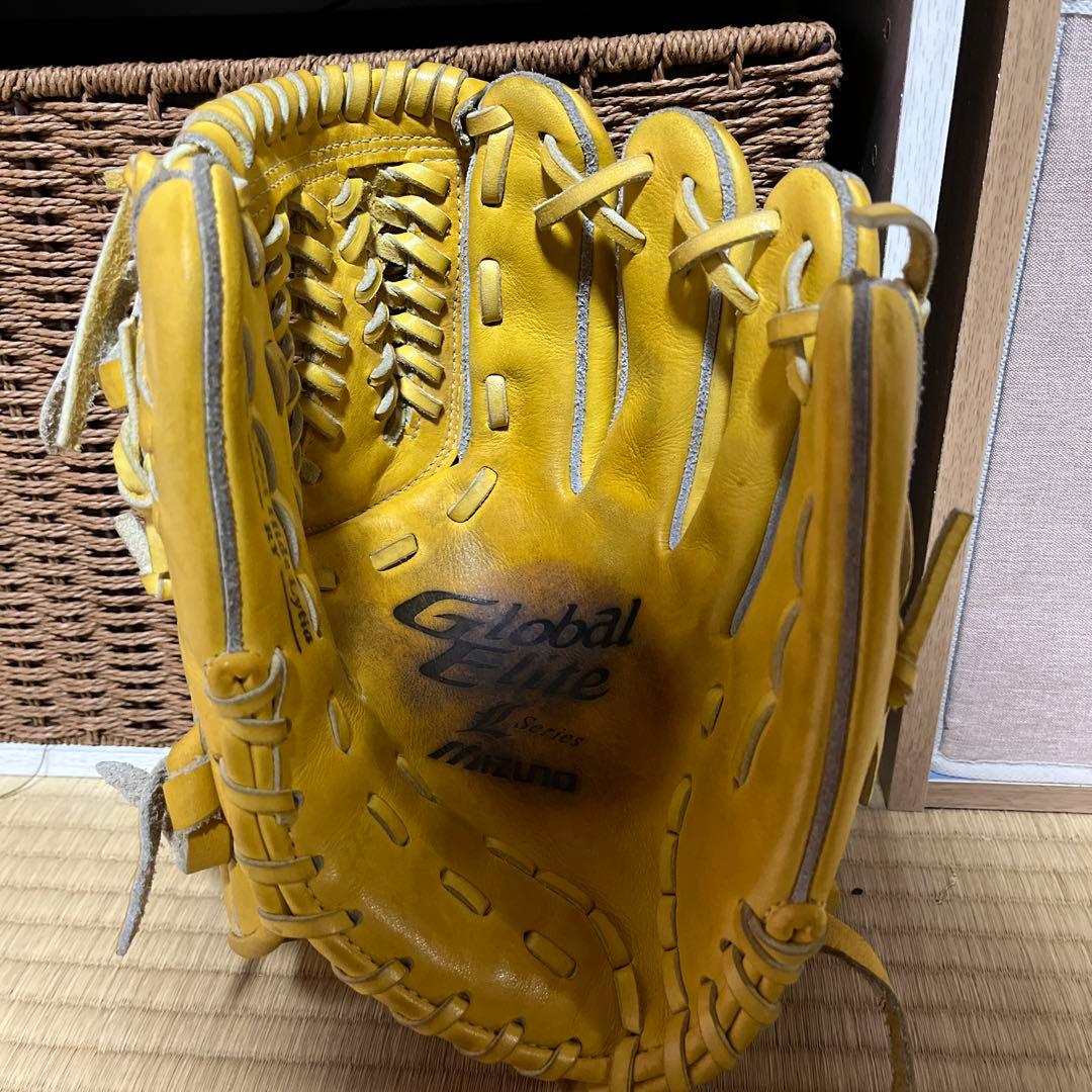ミズノ　グローバルエリート　硬式　内野手用　イエロー