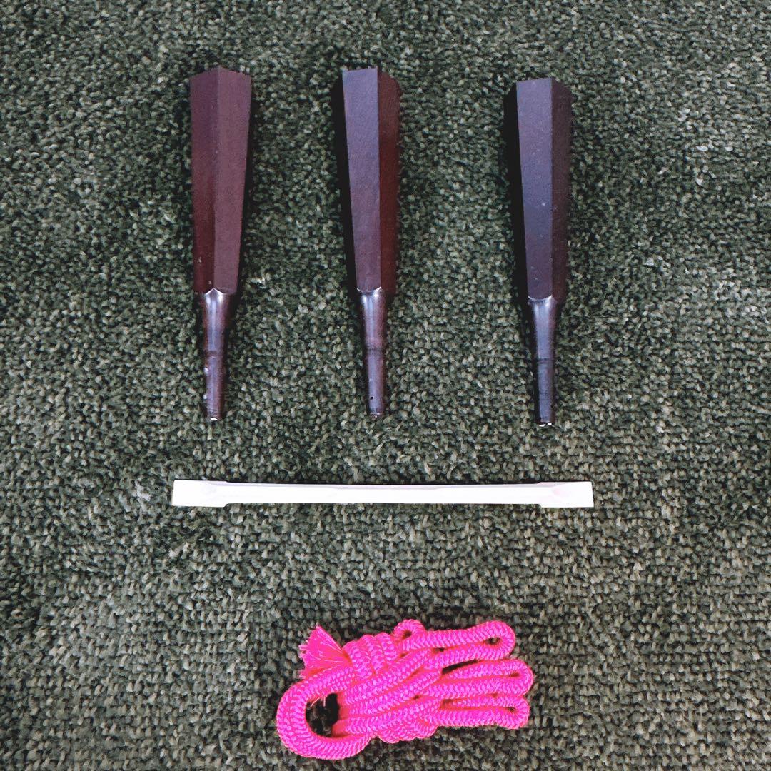 紅木 津軽三味線 東さわり 太棹 一本棹（延べ棹） 両面皮破れ 現状品