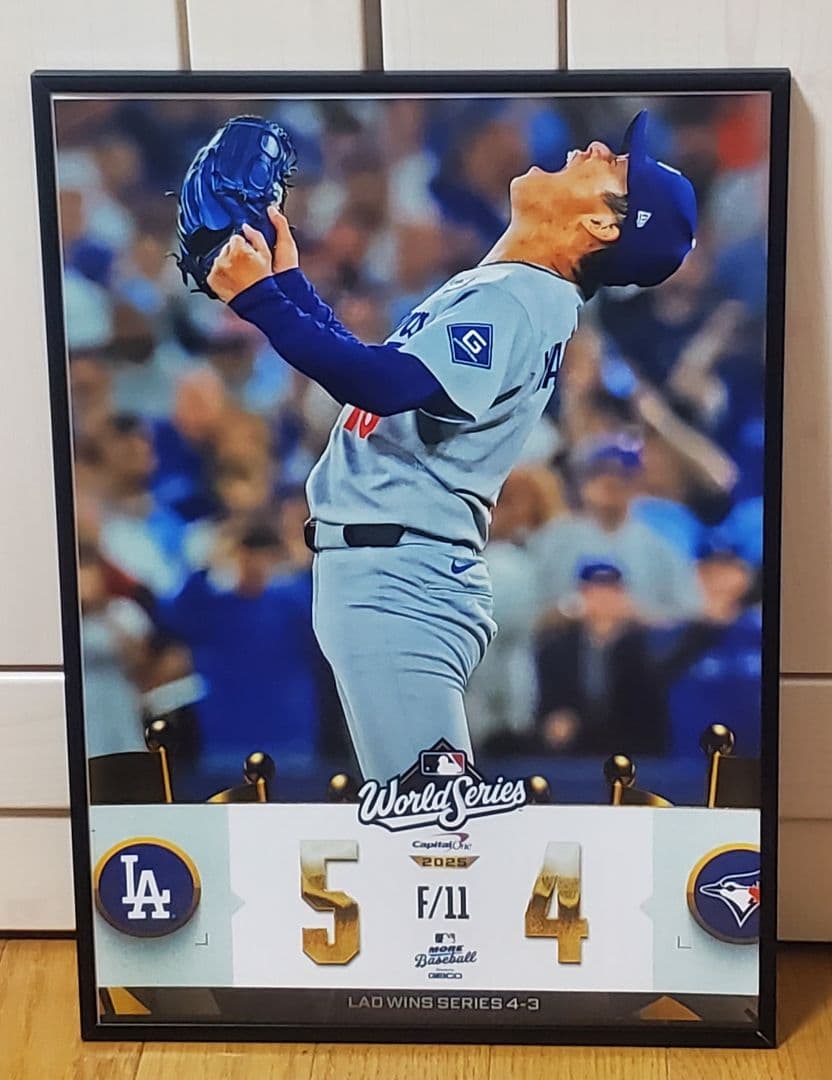 春吉一番ドジャース大谷翔平 MLB ！A3ポスターフレーム付きセット