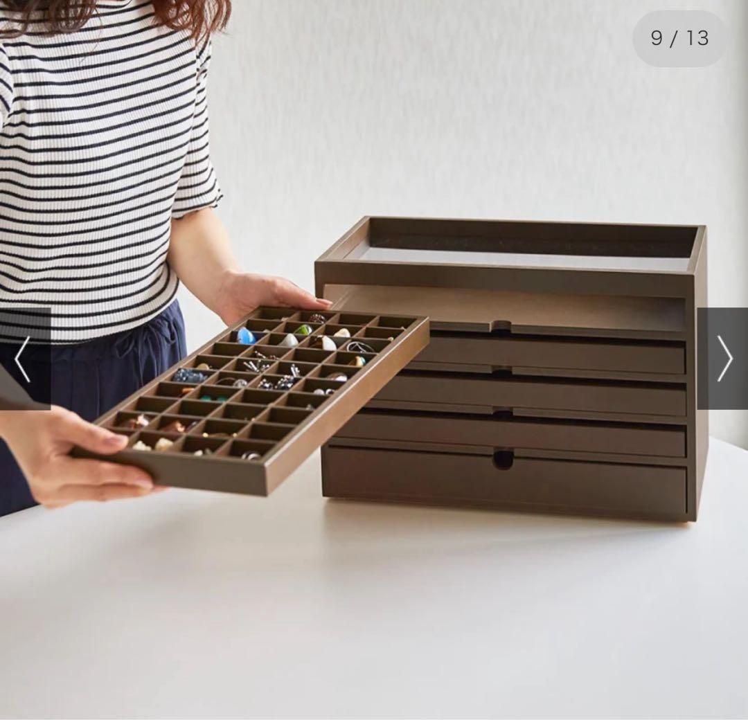 お値下げしました！木製アクセサリーケース ガラス蓋付き
