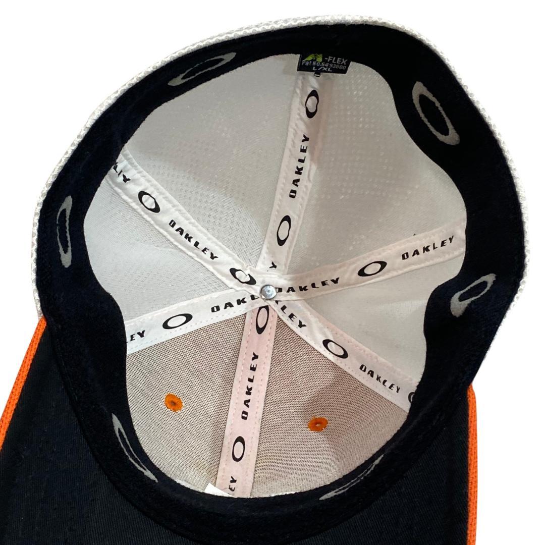 オークリー OAKLEY メッシュ キャップ オレンジ L/XL ゴルフ ロゴ柄