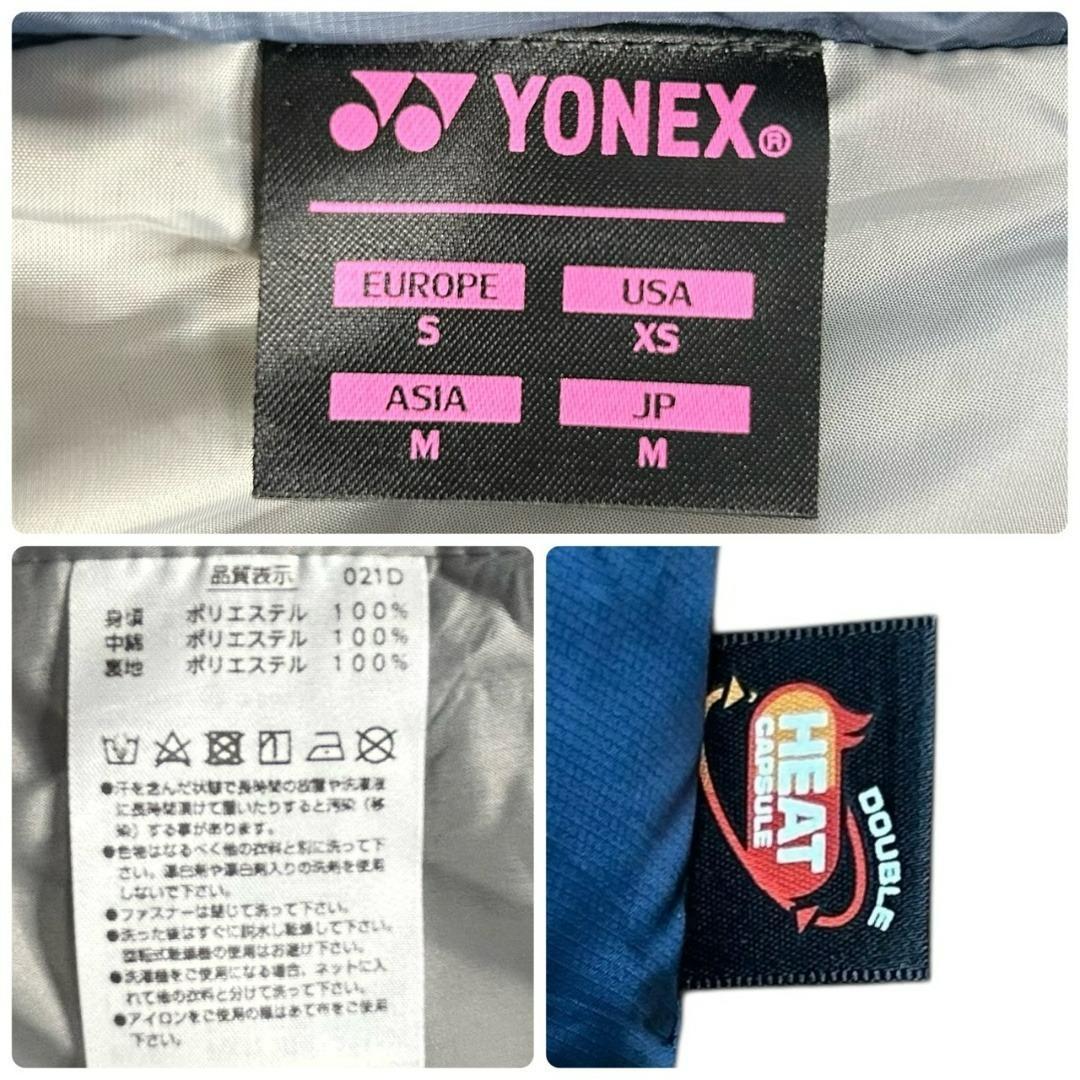 ヨネックス　フード付　ベンチコート　ヒートテック　ネイビー　M　レディース