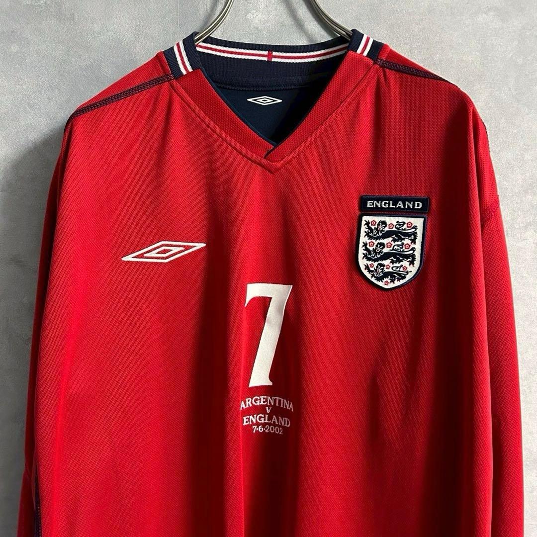 正規品 2002イングランド代表 アルゼンチン戦マッチデイ ベッカム アンブロ