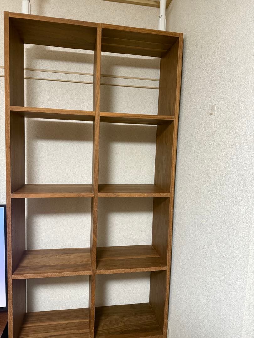 無印良品 スタッキングシェルフ ウォールナット材 5段×2