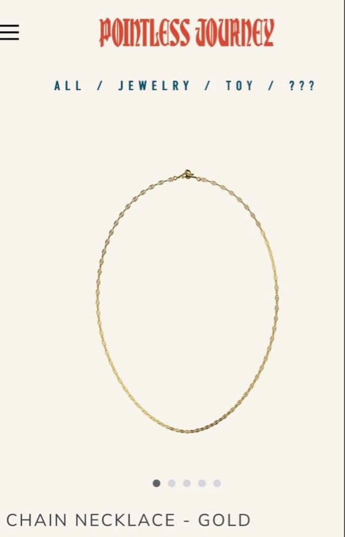 pointless journey CHAIN NECKLACE GOLD 新品