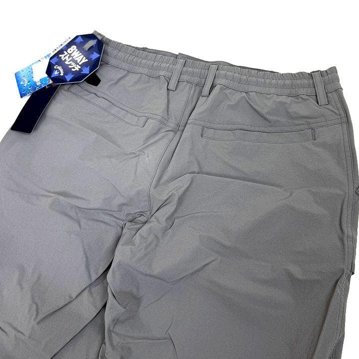新品 キャロウェイ 8WAYストレッチ シワナイロン 撥水 パンツ 灰 LL
