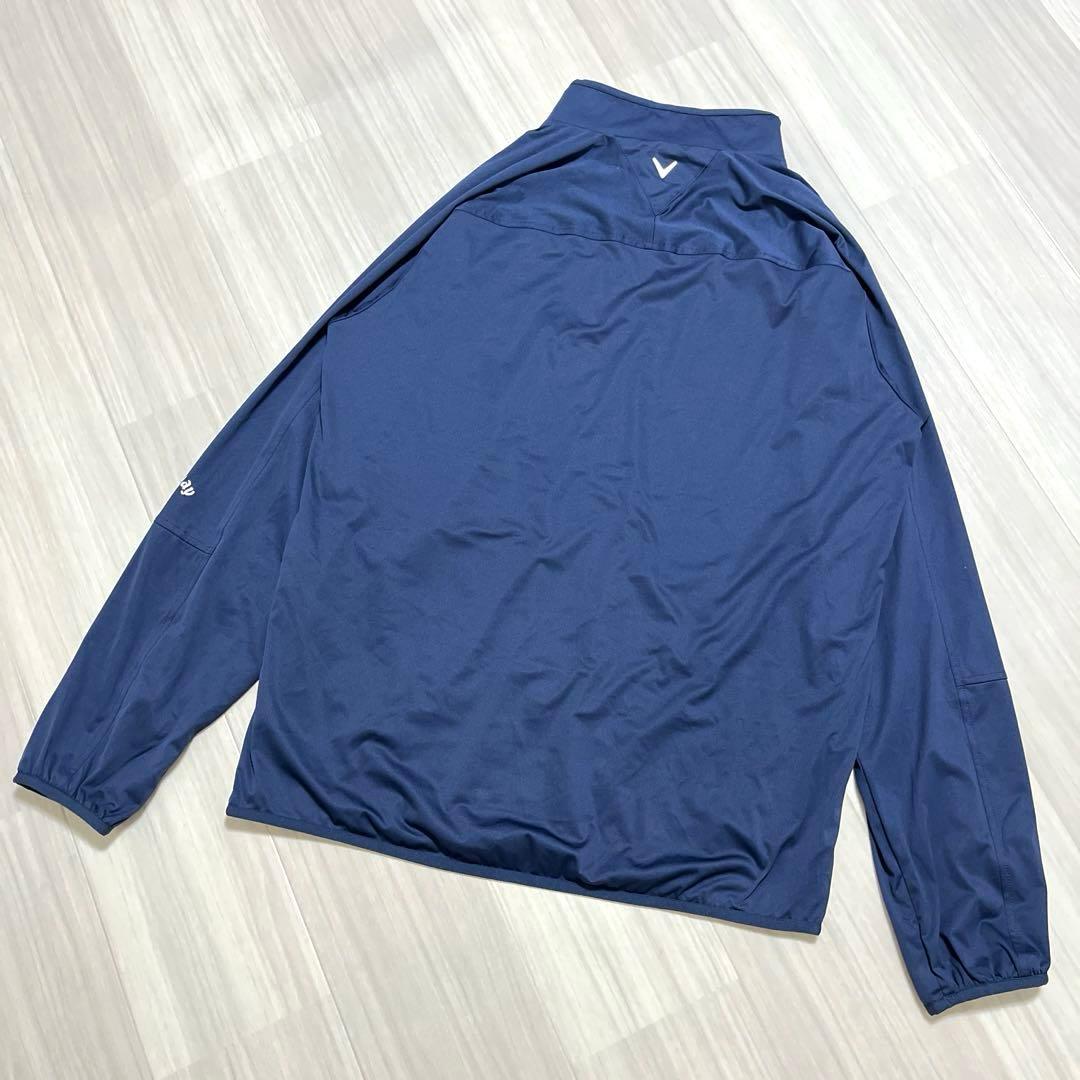 美品★Callaway Golf★長袖フルジップブルゾン大きいサイズメンズ3L紺