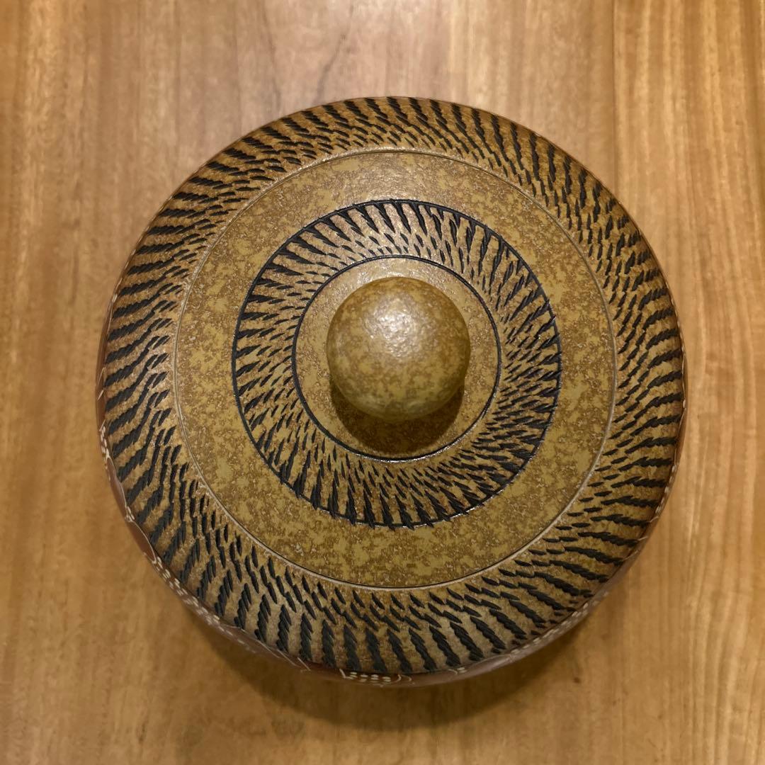 中国工芸品 茶壷 飛びかんな 彫刻絵付 希少