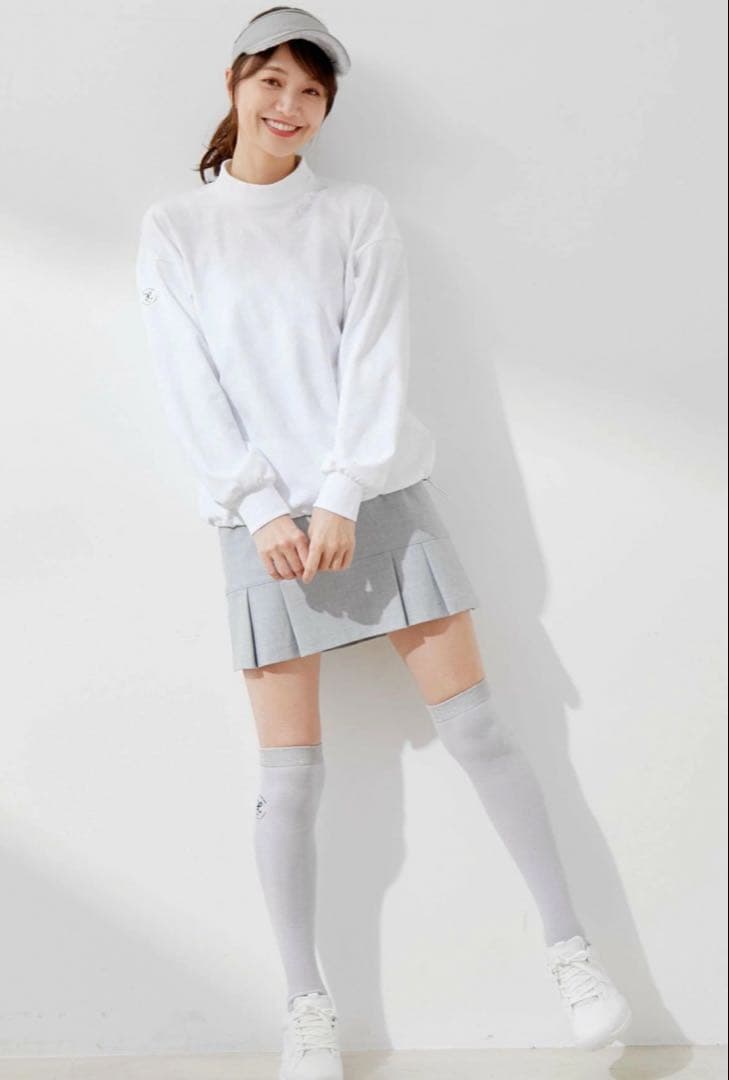 JUN&ROPE プリーツスカート インナーパンツ付き　グレー　Sサイズ