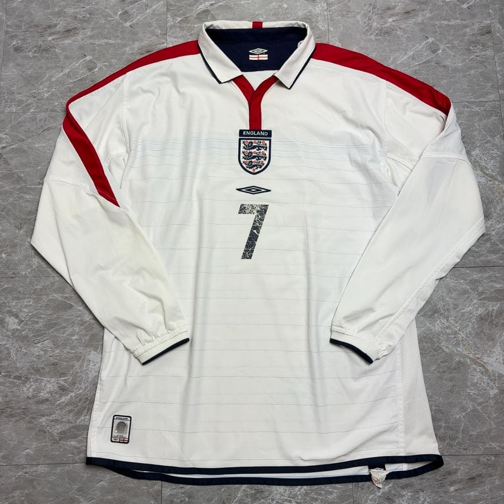鰻*重様 UMBRO イングランド代表 ユニフォーム ベッカム #7 L ゲーム