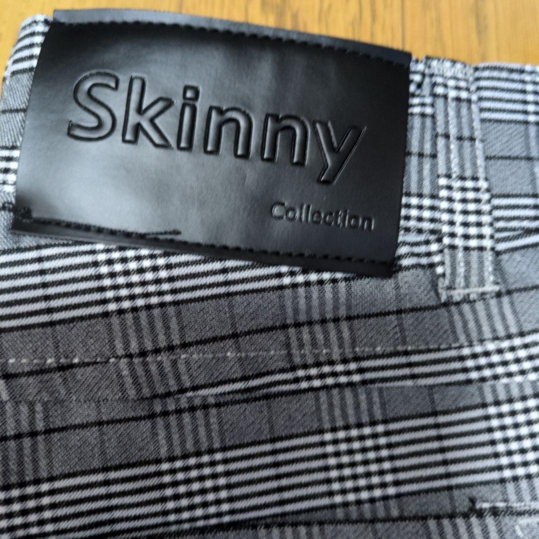 Skinny スキニーフィットパンツ 28 チェック柄新品