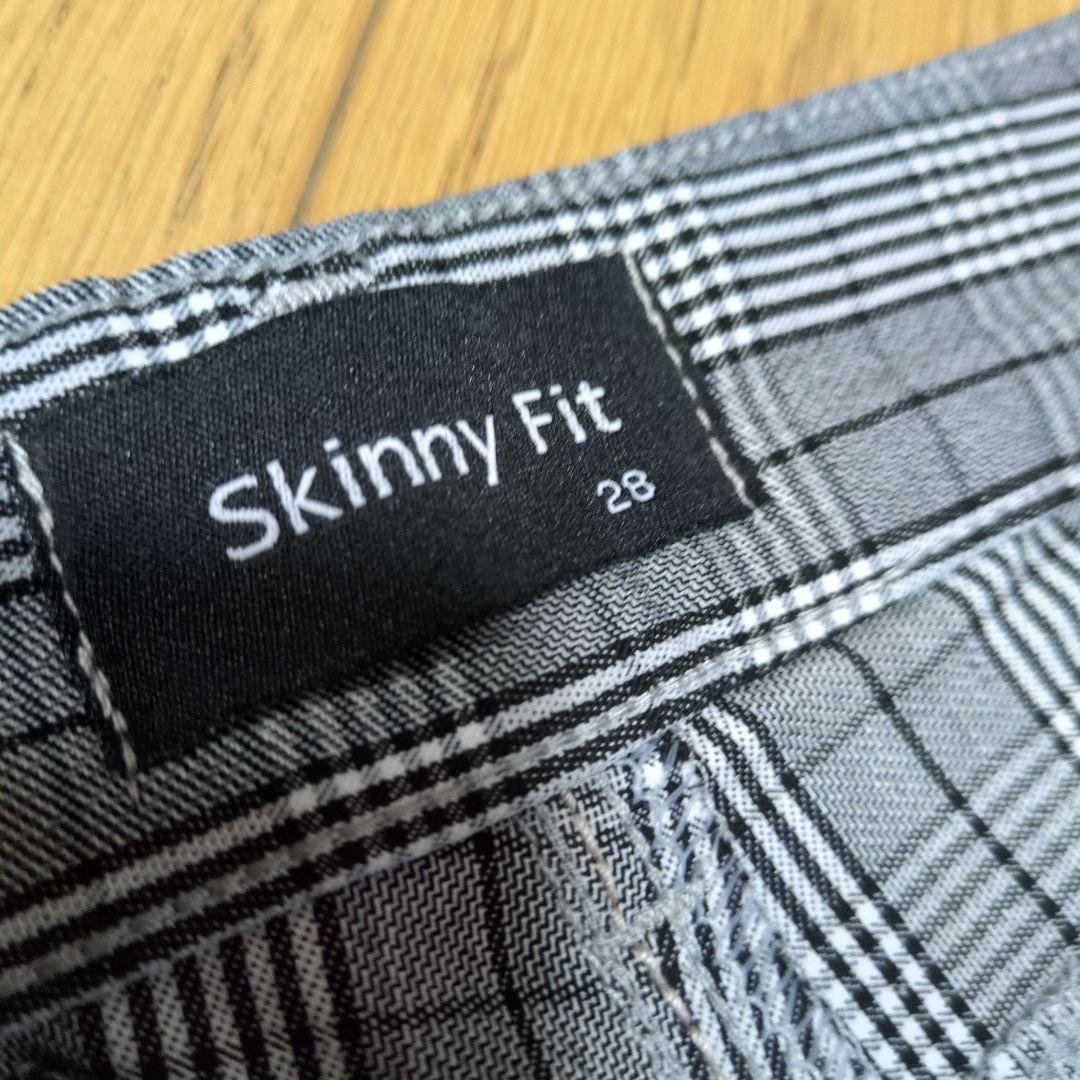 Skinny スキニーフィットパンツ 28 チェック柄新品