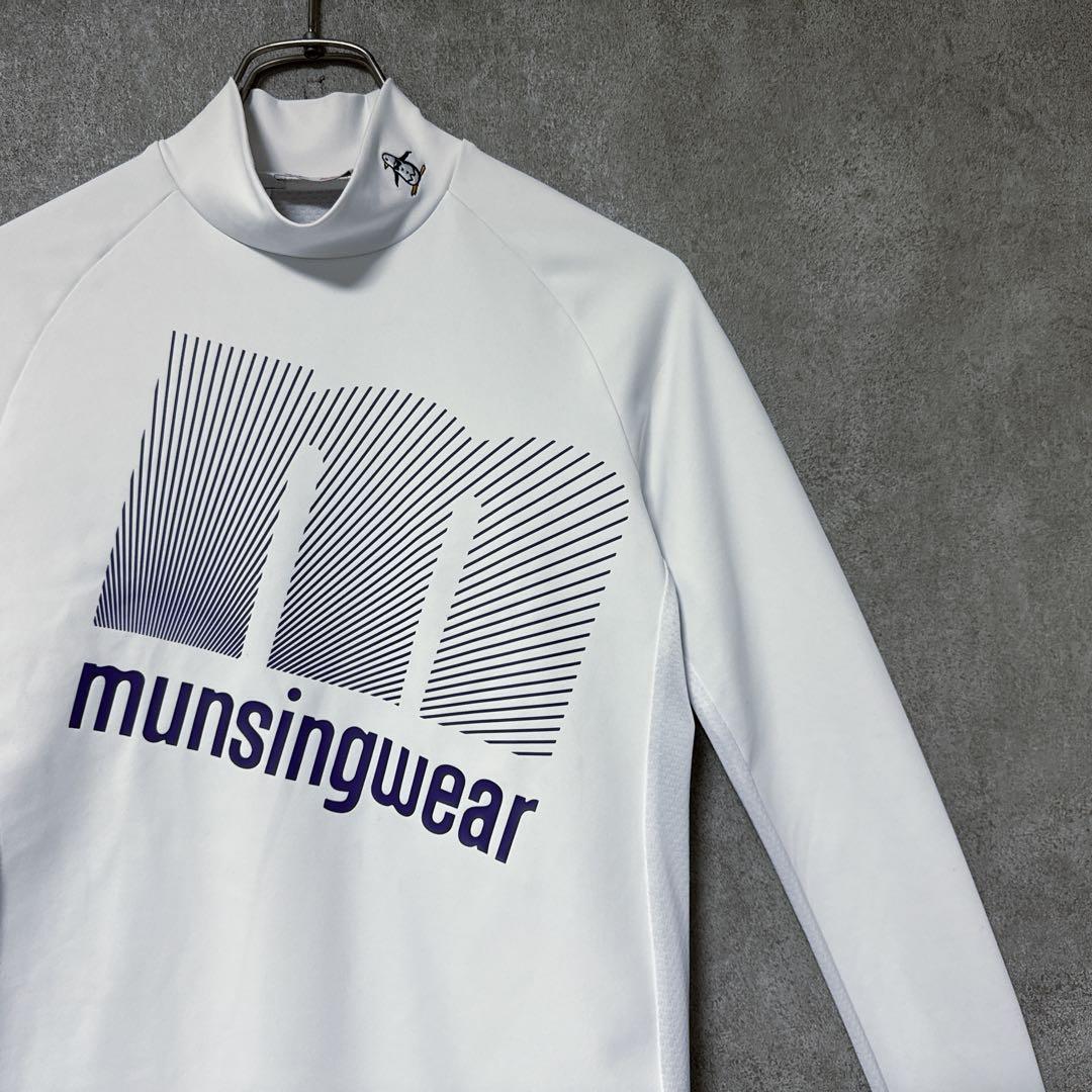 Munsingwear マンシングウェア ビッグロゴ モックネック ホワイト M