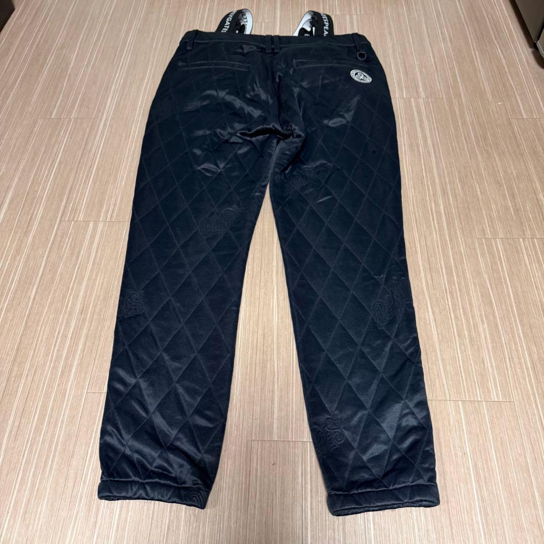 パーリーゲイツ　キルティングパンツ サスペンダー付き　サイズM