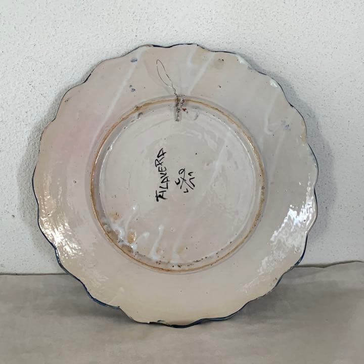 アンティーク スペインTALAVERA 手描き飾り皿