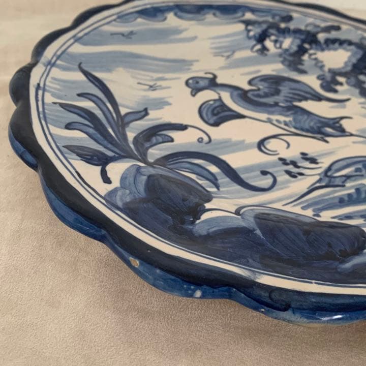 アンティーク スペインTALAVERA 手描き飾り皿