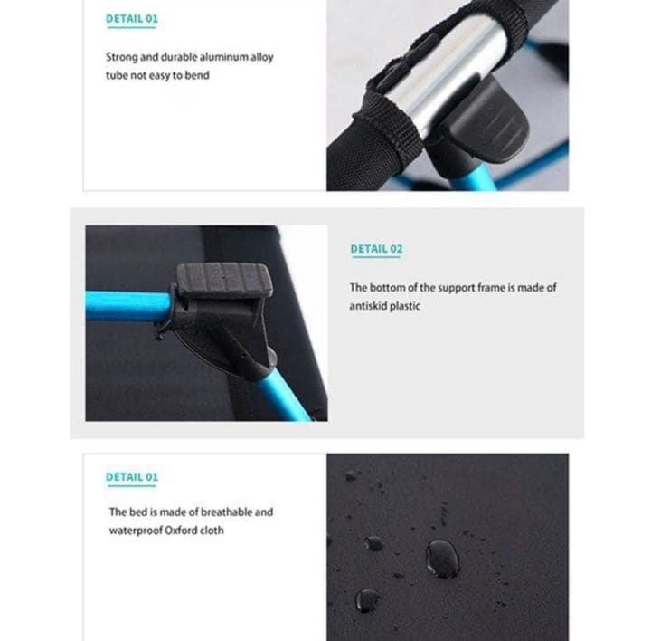 コット 簡易ベッド アウトドアベッド 軽量 コンパクト　グレー