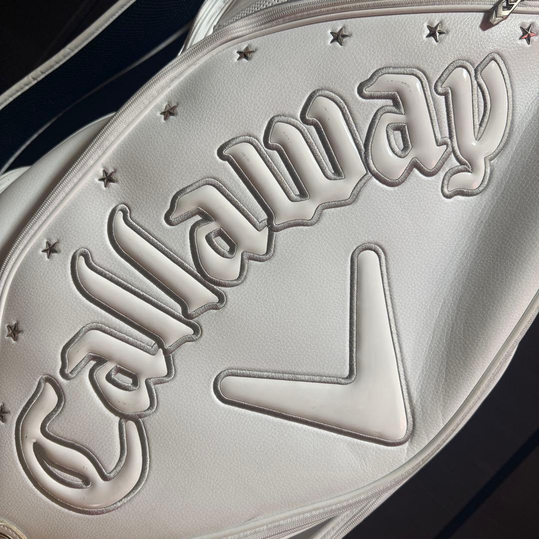 Callaway ゴルフバッグ キャディバッグ ホワイト シルバー