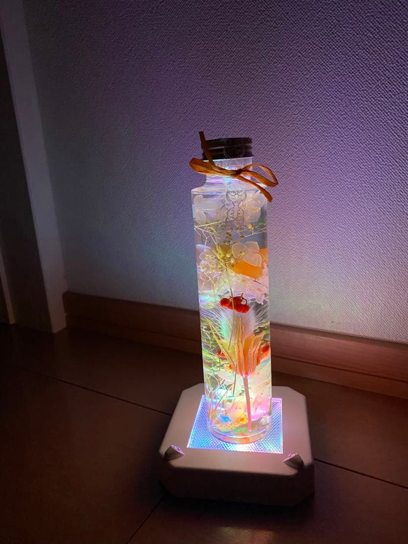 ハーバリウムトールテコラとペーパーナノLEDディスプレイライト
