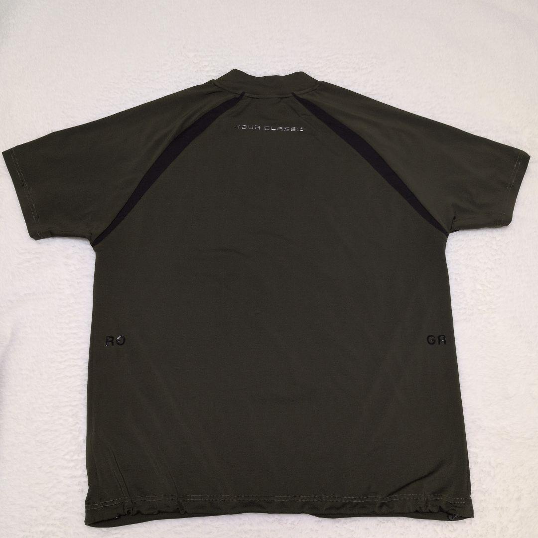 RUFFLOG ラフロッグ モックネックシャツ Lサイズ 半袖 カーキ色