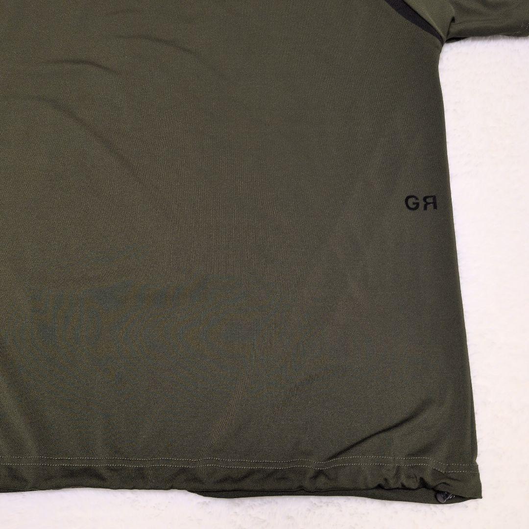 RUFFLOG ラフロッグ モックネックシャツ Lサイズ 半袖 カーキ色