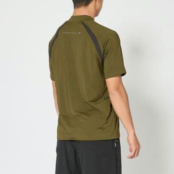 RUFFLOG ラフロッグ モックネックシャツ Lサイズ 半袖 カーキ色