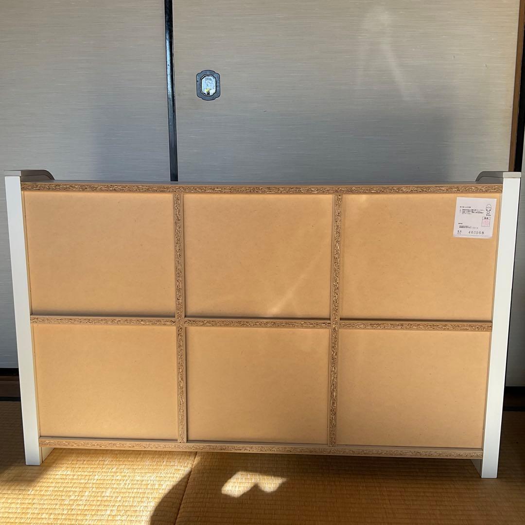 人気！！ソフト素材おもちゃ箱(ホワイト✖️グレー)幅95cm