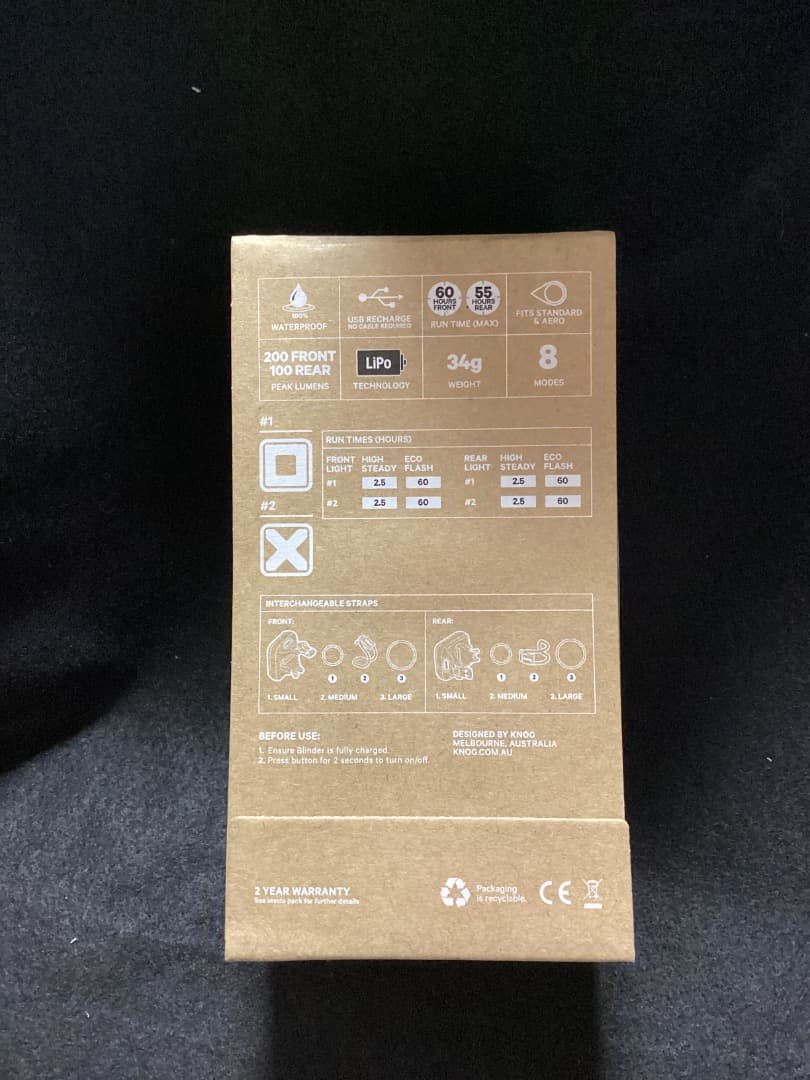 新品 KNOG ノグ BLINDER X TWIN PACK ライト前後セット
